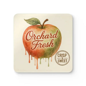 Premium Corkwood Coaster Set - Orchard Fresh Design - Dipaliz - Cork / 3.75’’ × / Square - Coasters