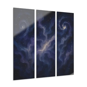 Cosmic Acrylic Wall Art Rock a Triptych Space Decor Vibe - Dipaliz - 12’’ x 36’’ (vertical) / 0.25’’ - Prints