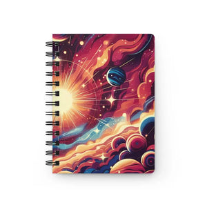 Cosmic Adventure Spiral Bound Journal Glossy Laminated Cover - Dipaliz - one Size - Journals