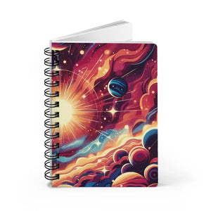 Cosmic Adventure Spiral Bound Journal Glossy Laminated Cover - Dipaliz - one Size - Journals
