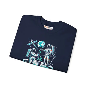 Cozy Astronaut Crewneck Sweatshirt - Unique Space Design - Dipaliz - Sweatshirts