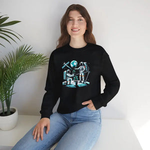 Cozy Astronaut Crewneck Sweatshirt - Unique Space Design - Dipaliz - Sweatshirts