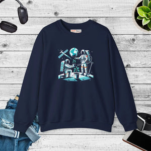 Cozy Astronaut Crewneck Sweatshirt - Unique Design - Dipaliz - Sweatshirts - s