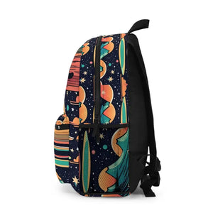 Cat with Ufo Backpack Cosmic Adventure Design Dipaliz - one Size - Backpacks