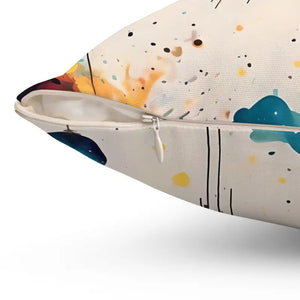 Square Pillow Abstract Planets and Clouds Bold Comfort - Dipaliz - Throw Pillows