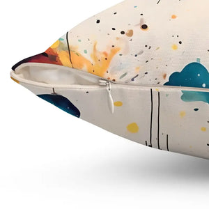 Square Pillow Abstract Planets and Clouds Bold Comfort - Dipaliz - Throw Pillows