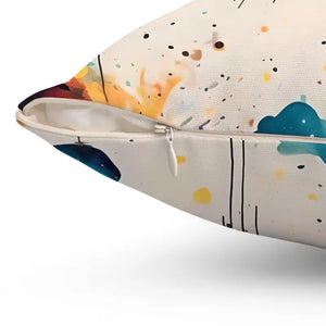 Square Pillow Abstract Planets and Clouds Bold Comfort - Dipaliz - Throw Pillows