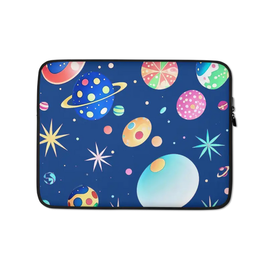 Cosmic Cocoon: Padded Zipper Laptop Sleeve For Space Lovers - Computer Accessories
