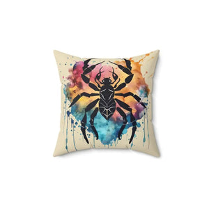 Cancer Zodiac Sign Spun Polyester Square Pillow - Dipaliz - 14’’ × - Throw Pillows