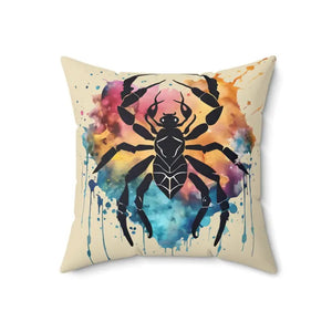 Cancer Zodiac Sign Spun Polyester Square Pillow - Dipaliz - 18’’ × - Throw Pillows