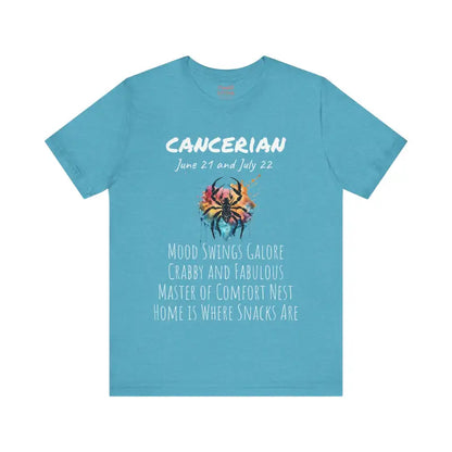 Cosmic Comfort: Cancer Zodiac Unisex Jersey Short Sleeve - T-shirt