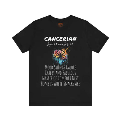 Cosmic Comfort: Cancer Zodiac Unisex Jersey Short Sleeve - T-shirt