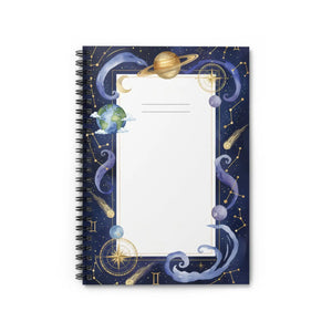 Cosmic Constellation Spiral Notebook - 6x8 Ruled Paper - Dipaliz - Journals