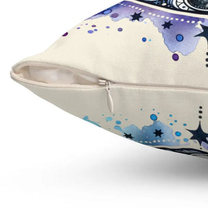 Spun Polyester Square Pillow - Cosmic Moon Dreams - Dipaliz - Throw Pillows