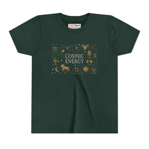 Cosmic Energy Youth Celestial Graphic Tee Adventure Style - Dipaliz - s / Forest - T-shirts