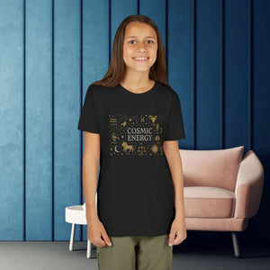 Cosmic Energy Youth Celestial Graphic Tee Adventure Style - Dipaliz - s / Black - T-shirts
