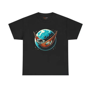 T-shirt - Cosmic Hammock Unisex Heavy Cotton Tee - Adventure Awaits - Dipaliz