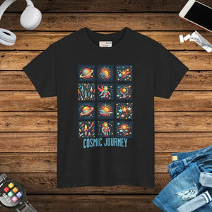 Cosmic Journey Unisex Heavy Cotton Tee - Dipaliz - T-shirts