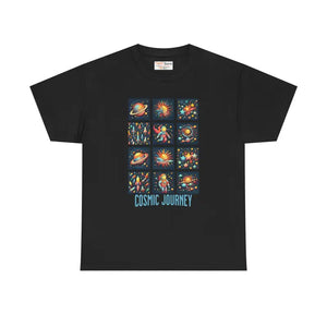 Cosmic Journey Unisex Heavy Cotton Tee - Dipaliz - Black / s - T-shirts