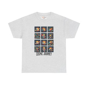Cosmic Journey Unisex Heavy Cotton Tee - Dipaliz - Ash / s - T-shirts