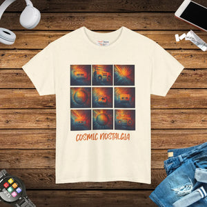 Retro Cosmic Nostalgia Unisex Heavy Cotton Tee - Dipaliz - T-shirts - s