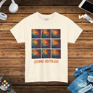 Cosmic Nostalgia Unisex Heavy Cotton Tee - Retro Vibes - Dipaliz - Natural / s - T-shirts