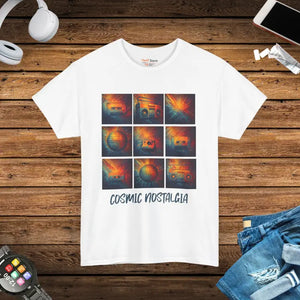 Cosmic Nostalgia Unisex Heavy Cotton Tee - Retro Vibes - Dipaliz - T-shirts