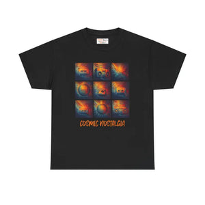 Cosmic Nostalgia Unisex Heavy Cotton Tee - Retro Vibes - Dipaliz - Black / s - T-shirts