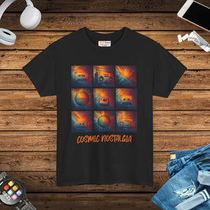 Cosmic Nostalgia Unisex Heavy Cotton Tee - Retro Vibes - Dipaliz - T-shirts