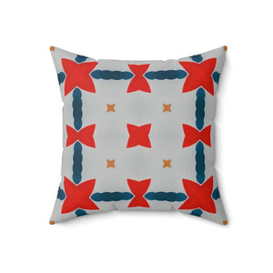 Polyester Square Pillow Red Grey Abstract Cosmic Design Dipaliz - 18’’ × - Throw Pillows