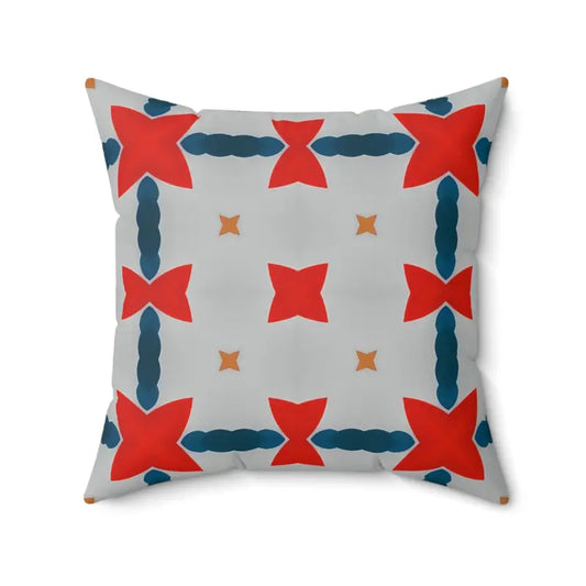 Cosmic Oasis Red and Grey Polyester Pillow Sparkles - 20’’ × Home Decor