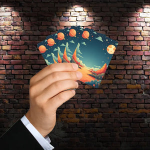 Cosmic Poker Cards Premium Coated 300gsm Galactic Ace - Dipaliz - 2.5’’ x 3.5’’ / White / Semi Glossy - Card Games