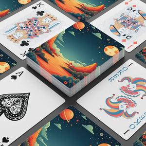 Cosmic Poker Cards - Premium Coated Galactic Ace Design - Dipaliz - 2.5’’ x 3.5’’ / White / Semi Glossy - Paper Products