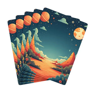 Cosmic Poker Cards - Premium Coated Galactic Ace Design - Dipaliz - 2.5’’ x 3.5’’ / White / Semi Glossy - Paper Products