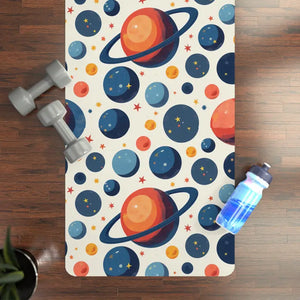 Cosmic Rubber Yoga Mat - Vibrant Energy Style - Dipaliz - 24” x 70” - & Pilates Mats
