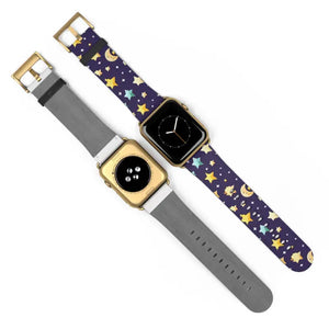 Watch Band - Faux Leather Cosmic Stars and Moon Pattern - Dipaliz - Bands