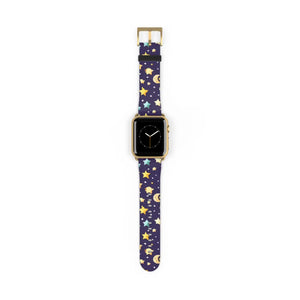 Celestial Watch Band - Cosmic Stars and Moon Pattern - Dipaliz - Bands