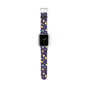Celestial Watch Band - Cosmic Stars and Moon Pattern - Dipaliz - Bands