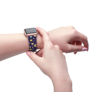 Celestial Watch Band - Cosmic Stars and Moon Pattern - Dipaliz - Bands