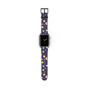 Celestial Watch Band - Cosmic Stars and Moon Pattern - Dipaliz - Bands