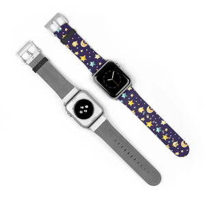 Celestial Watch Band - Cosmic Stars and Moon Pattern - Dipaliz - Bands