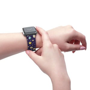 Celestial Watch Band - Cosmic Stars and Moon Pattern - Dipaliz - Bands