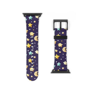 Celestial Watch Band - Cosmic Stars and Moon Pattern - Dipaliz - Bands