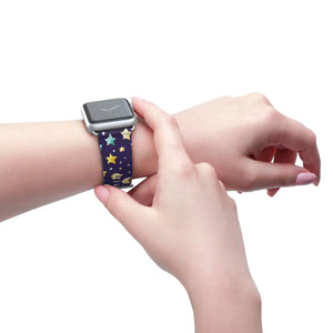Celestial Watch Band - Cosmic Stars and Moon Pattern - Dipaliz - Bands