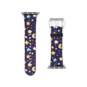 Celestial Watch Band - Cosmic Stars and Moon Pattern - Dipaliz - Bands