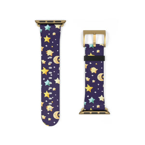 Celestial Watch Band - Cosmic Stars and Moon Pattern - Dipaliz - Bands