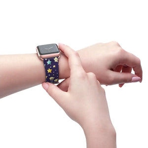 Celestial Watch Band - Cosmic Stars and Moon Pattern - Dipaliz - Bands