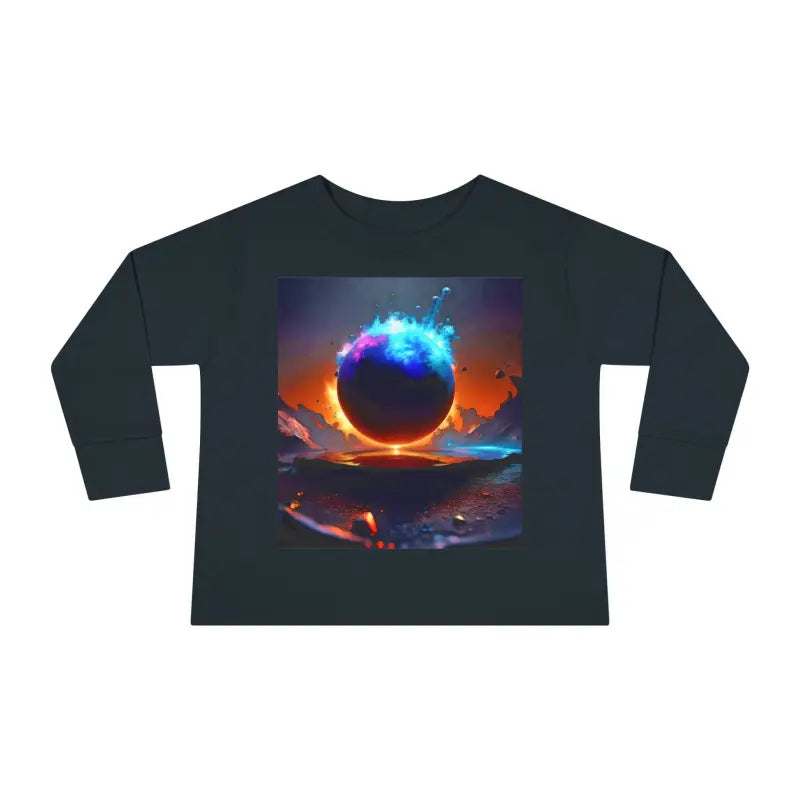 Blast off with our Cosmic Toddler Long Sleeve Space Tee! - Kids Clothes