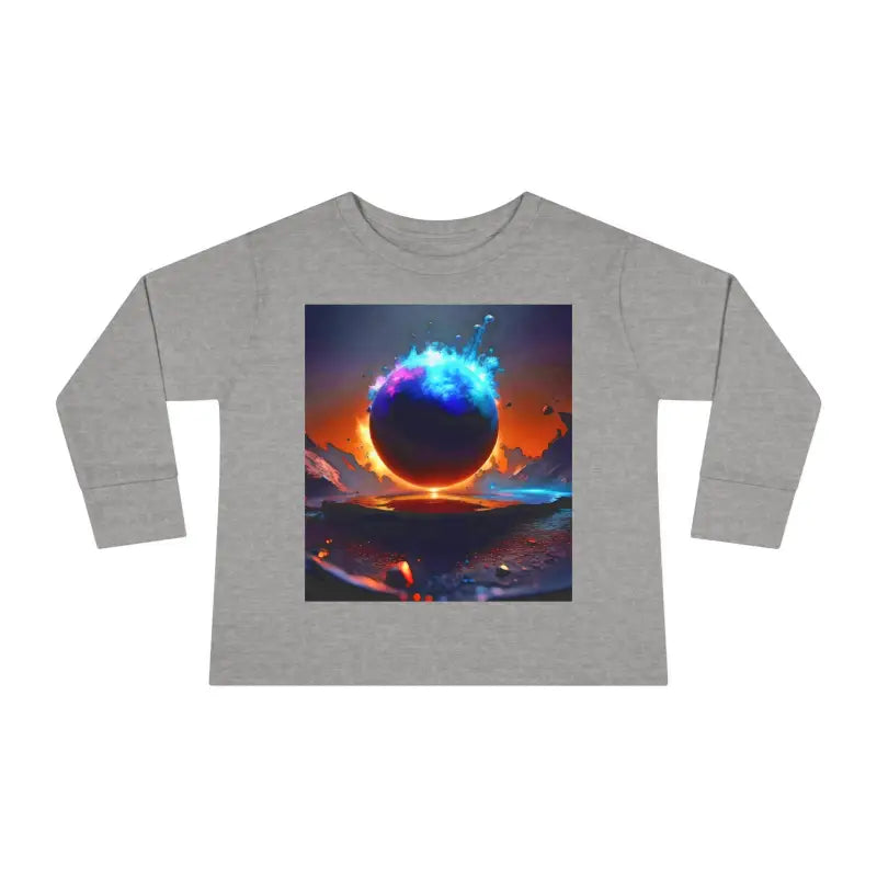 Blast off with our Cosmic Toddler Long Sleeve Space Tee! - Kids Clothes