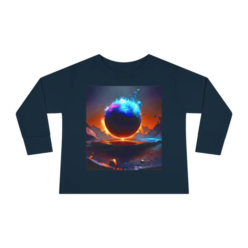 Blast off with our Cosmic Toddler Long Sleeve Space Tee! - Kids Clothes